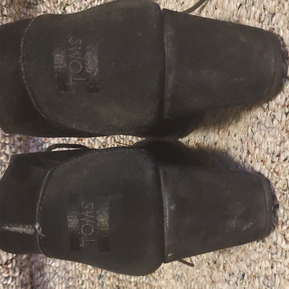 toms black lace up wedge heels - Picture 4 of 4